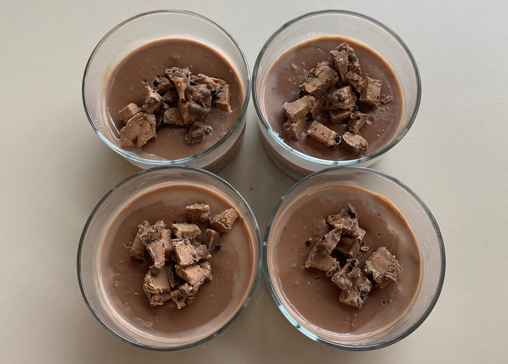 crème dessert healthy à la bcaa menthe et au chocolat